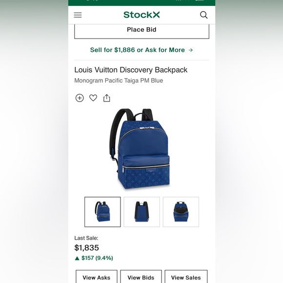 Louis Vuitton Discovery Backpack Monogram Pacific Taiga PM Blue - Picture 4 of 16